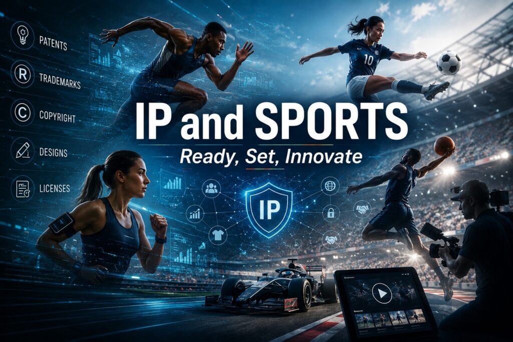 WIPOのWorld IP Day 2026『IP and Sports』をテーマにしたスポーツ知財のイメージ画像